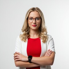 Portrait of a young woman locking to the camra with smile face good expression