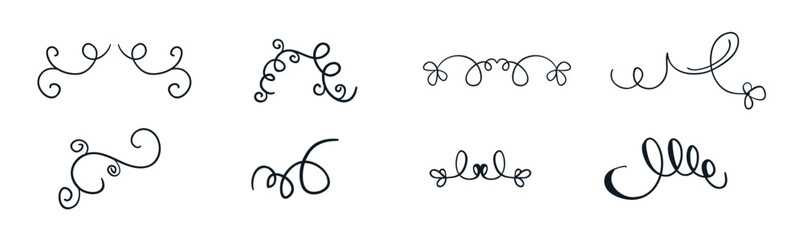 Ornaments set vector. Collection of line vector icons representing various directional arrows and movements for design and navigation purposes
Vector illustration