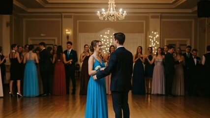 The bride and groom are dancing at the wedding - Powered by Adobe