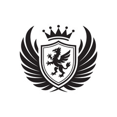 Unique crest crown logo Modern and minimalist vector and abstract logo