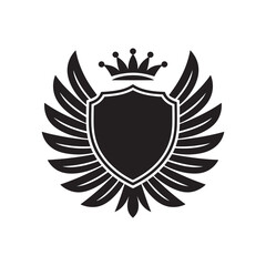 Obraz premium Unique crest crown logo Modern and minimalist vector and abstract logo