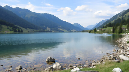 Lower lake of Aver in the valley of Riofreddo; in Italy.