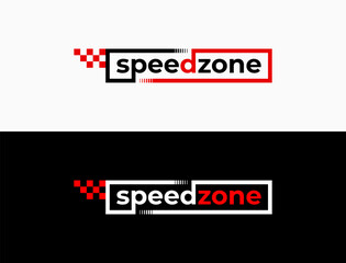 racing zone modern and stylish typography apparel.
