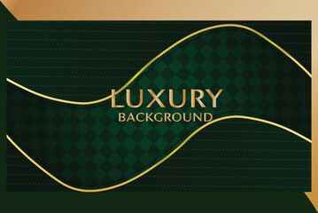 Dark green luxury premium background and gold line.