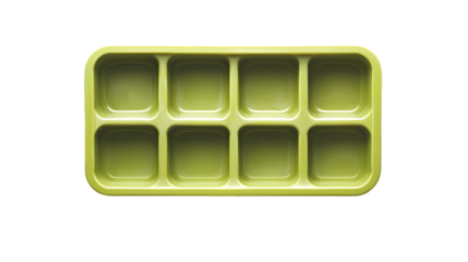 Versatile Olive Green Divided Tray Perfect for Organizing Serving or Crafting isolated on transparent background