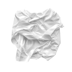 Naklejka premium A Crumpled Sheet of White Paper isolated on transparent background
