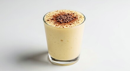 Creamy Coconut Banana Smoothie with Cocoa Shavings Tropical Treat