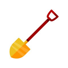 Spade, shovel, colorful vector icon