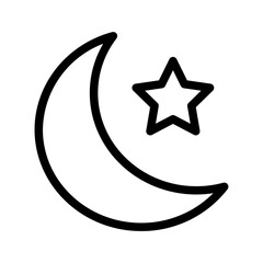 moon line icon