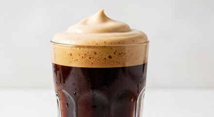 Smooth Nitro Coffee with Luxurious Creamy Foam Glass Tumbler