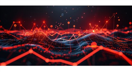 3d rendered statistical graph representing key concepts in business finance analysis