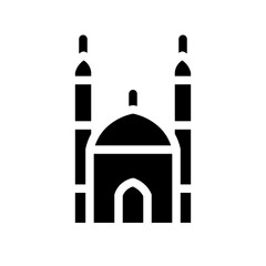 mosque glyph icon