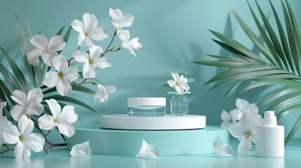 Innovative transparent facial mask featuring cosmetics  a 3d rendering exploration