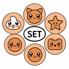 icon text based logo vector illustration