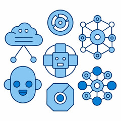 icon artificial intelligence vector illustration