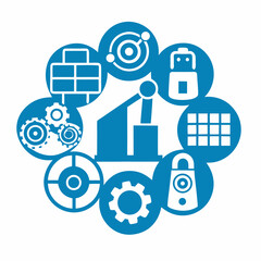 icon technology icons silhouette vector illustration