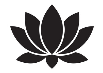 lotus flowar logo silhouette vector, nelumbo nucifera logo icon silhouette, black lotus flowar logo silhouette illustration, lotus blossoms flower vector logo silhouette design on white background 