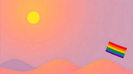 Pride background rainbow colors to use as wallpaper or graphic resource, lgtb backdrop for graphic design