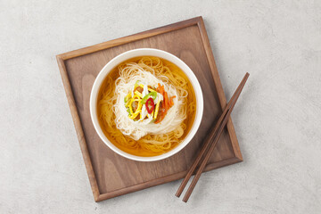  Janchi Guksu refers to noodles that are mainly eaten on feast days. It is a dish made with noodles...