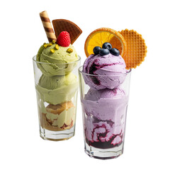 ice cream with fruits
