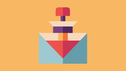 Minimalist perfume bottle vector illustration on yellow background for beauty products