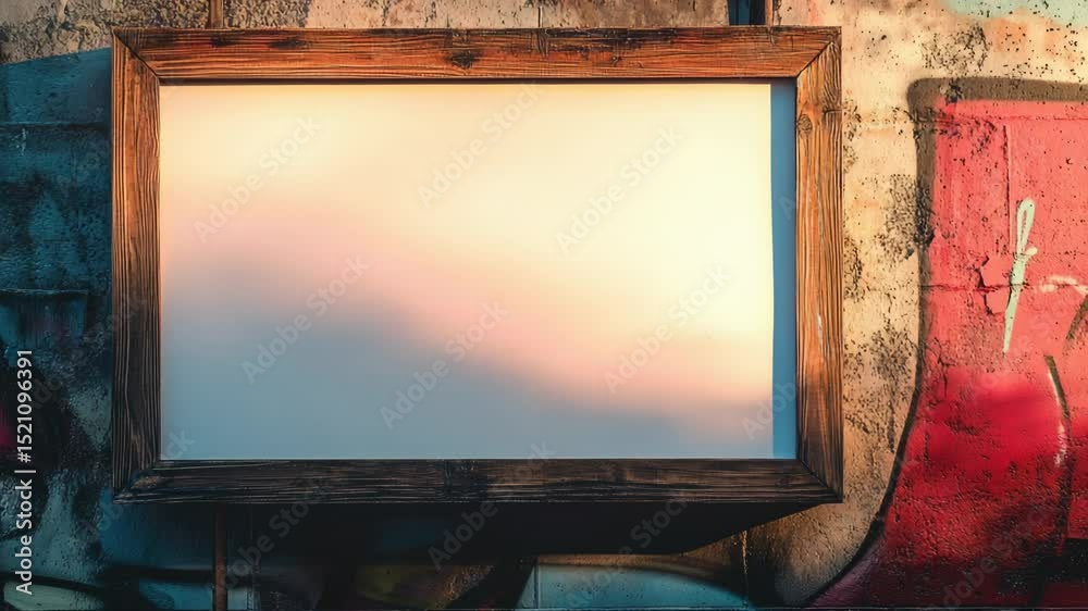 Poster a picture frame hangs on the side of a wall, showcasing a decorative element in home decor