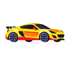Yellow-Racecar-Vector-Illustration-Speedster