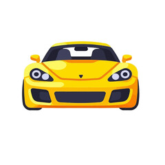 Fototapeta premium Yellow-Sports-Car-Illustration-Vector-Icon