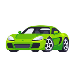 Green-Sports-Car-Illustration-Vector-Art