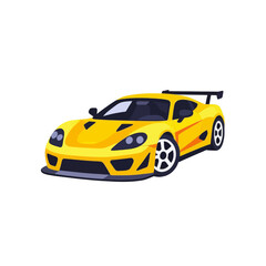 Yellow-Race-Car-Vector-Illustration-Speedster
