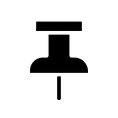 push pin glyph icon