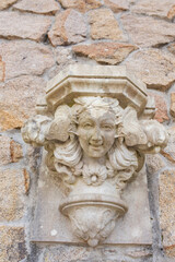 Stone Relief Depicting Religious Scene in Arched Niche, Sintra, Portugal