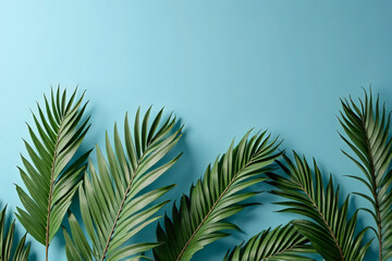 Collection of tropical leaves,foliage plant in green color with space background