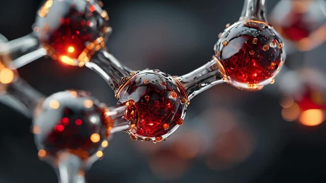 This presentation showcases the fascinating structure of molecules through vivid visualizations, highlighting the unique attributes of each component in a captivating manner.