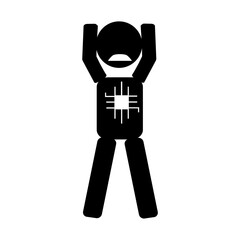 AI Anxiety Vector – Human Stress and Mental Pressure Caused by Artificial Intelligence