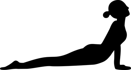 girl woman yoga balancing posture silhouette vector