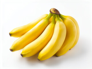 Banana fruits on white background. 