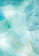 Watercolor alcohol ink background Marble splash fluid  abstract art luxury gold © HoyaBouquet