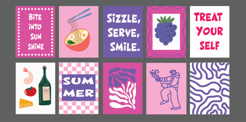 Summer Food Promo Banner for Cafés and Restaurants. Great for seasonal offers, healthy food marketing, or vegan food campaigns. Bright, fresh, and eye-catching.