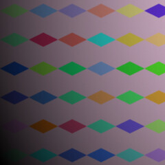 Obraz premium Colorful Diamond Pattern Against a Soft Pink Background with a Vignette Effect.