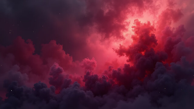 red clouds in the sky. 4K background featuring smooth gradients of vibrant three-color blends, soft blur with luminous shimmer