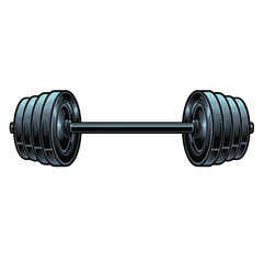 illustration of a gym barbell with premium quality design vector