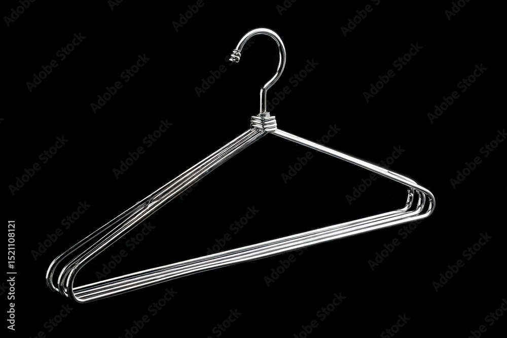 Aufkleber metal hanger displayed against a black background, showcasing its sleek design and functionality for