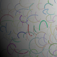 Abstract Background with Scattered Colorful Arcs Creates a Playful and Engaging Visual Experience