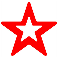 Red and white star
