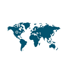 Obraz premium World-Map-Silhouette-Vector-Illustration