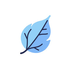 Naklejka premium Blue-Leaf-Icon-Vector-Illustration-Nature-Symbol