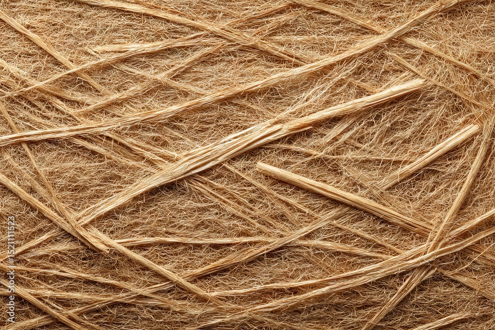 Aufkleber Natural fibers woven together displaying intricate patterns and textures in a close-up view