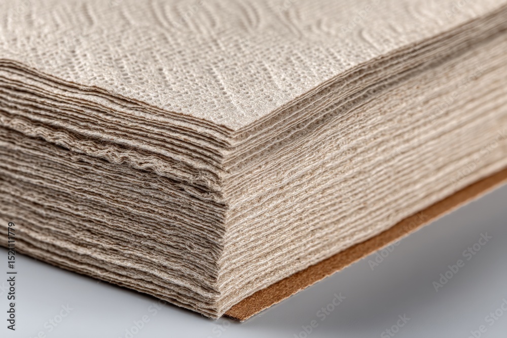 Aufkleber Artisan handmade paper showcasing texture and color in a close-up view with natural fibers in focus
