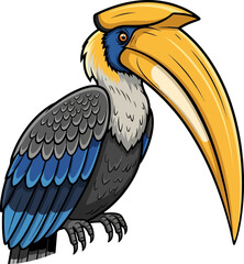 Illustration of a cartoon toucan
